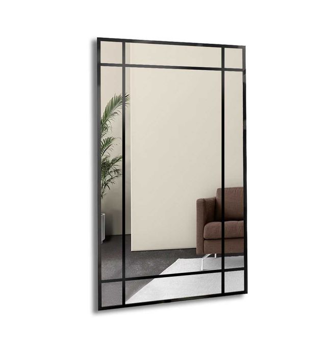 Lustro prostokątne loft ze szprosami DEMETER 80x180 cm - ALFARAM