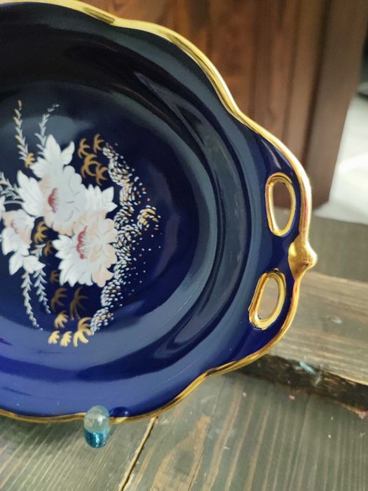 Patera półmisek kobalt Crown