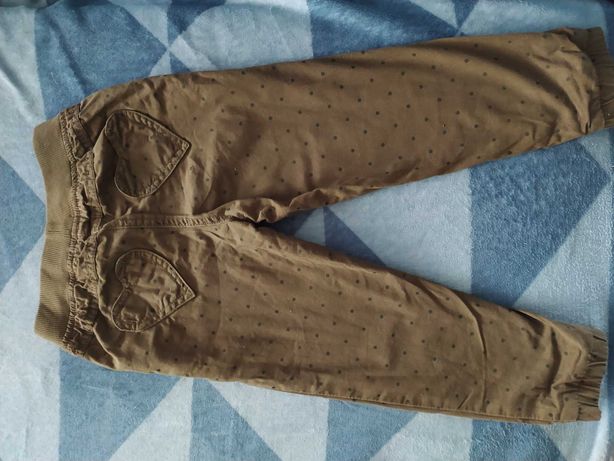 Spodnie khaki  dziewczęce ocieplane smyk 104