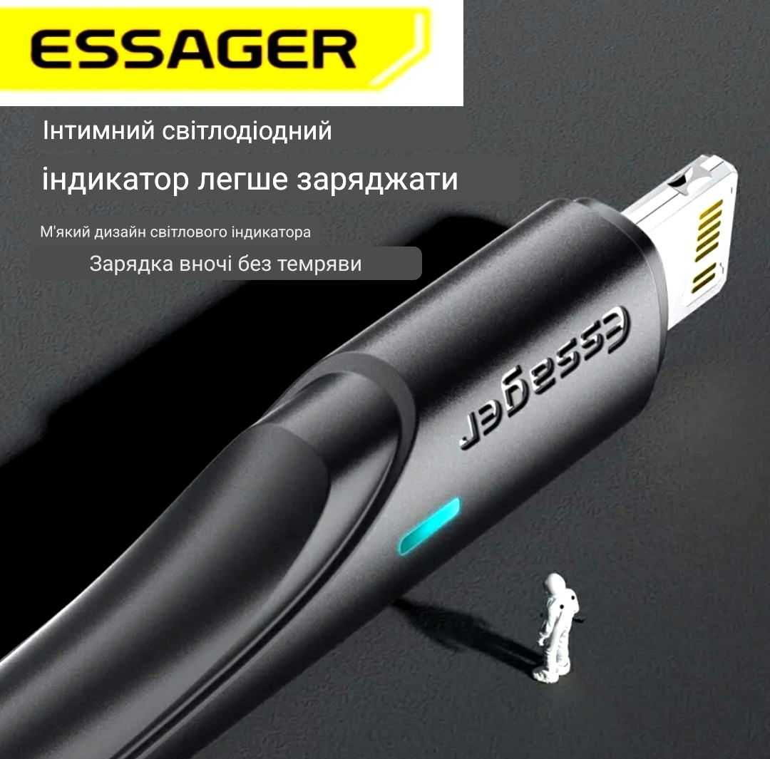 Essager 3 в 1 USB-кабель Micro USB Type C Швидкий Зарядний Пристрій