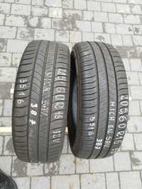 2 szt. opon letnich 205/60 R16 Michelin Saver 7-7,5mm 2016r.