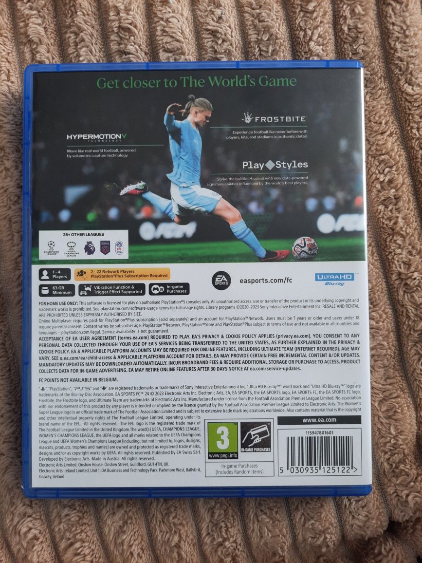 Диск FC24 для PS5, гра