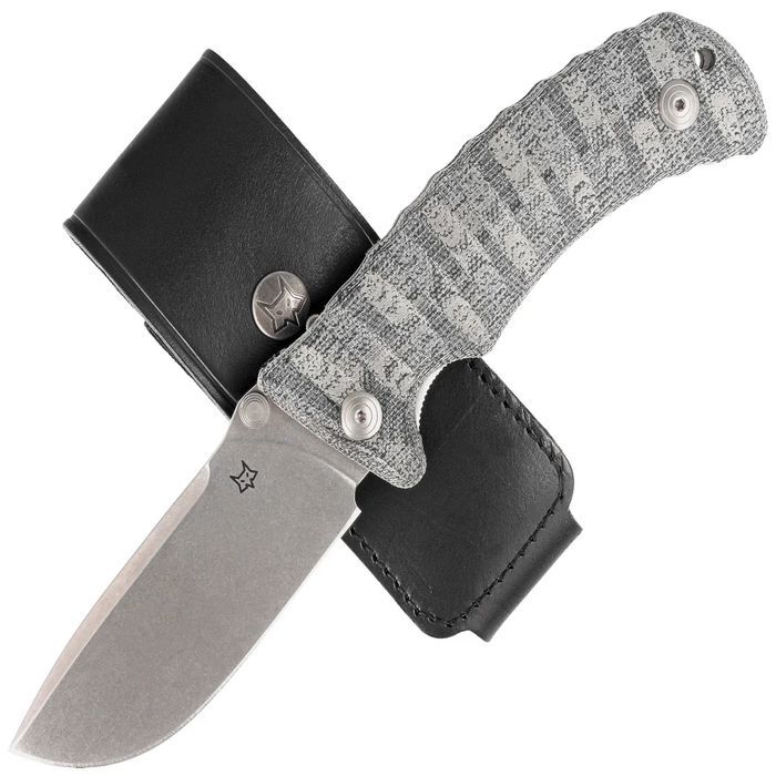 Nóż Fox Pro Hunter Black Yute Micarta, Stonewashed N690Co (FX-130 MBSW
