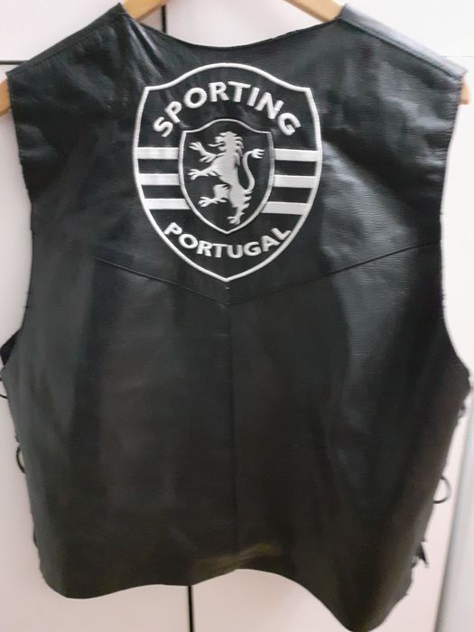 Colete sporting 100% pele NOVO