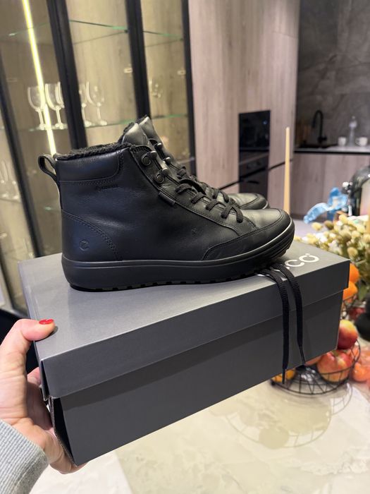 Кожанные ортопедические зимние ботинки Ecco 41 р