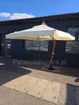 Parasol wspornikowy kopuła prostokątna XL 3x4m kolor mleczny