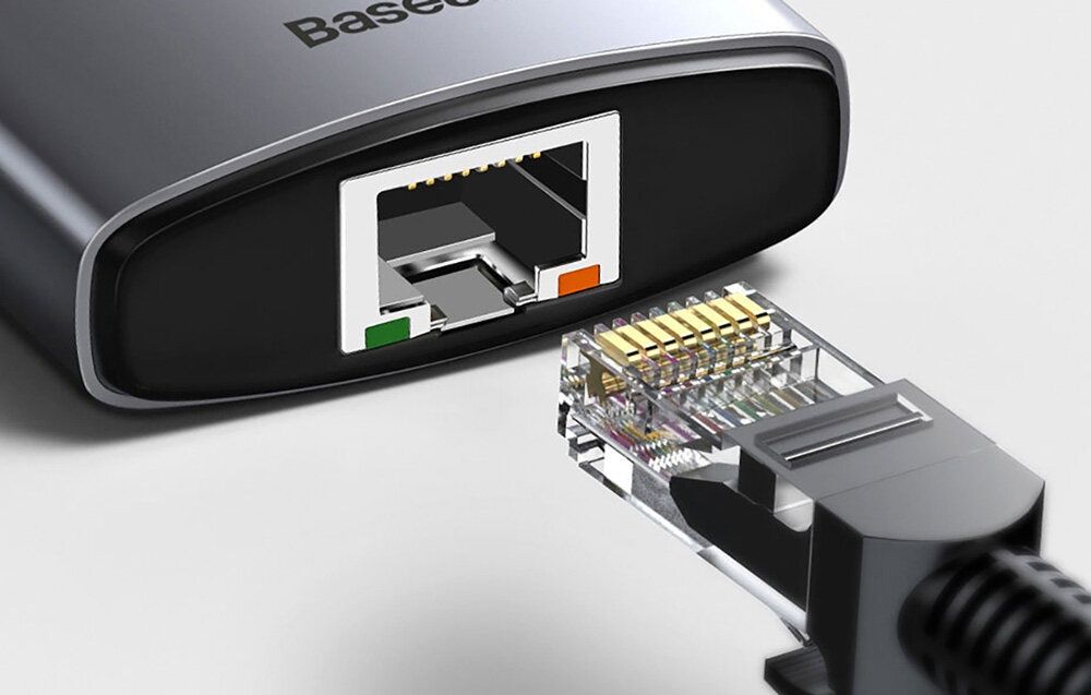 BASEUS hub USB-C 8W1  HDMI 4K  microSD RJ45 iPAD macbook