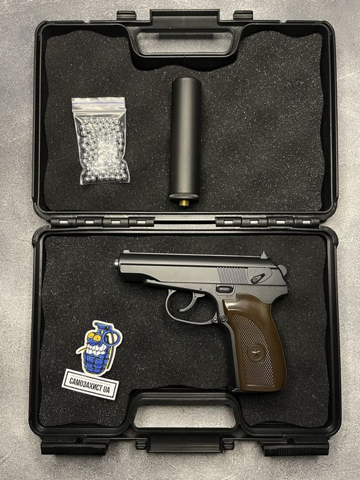 Пістолет металевий ПМ+глушник