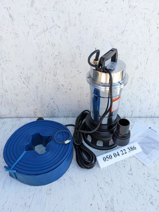 Нержавійка насос 2.6 кВт + 25 метрів шланг. Комплект