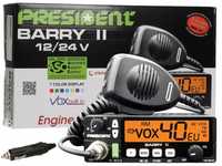 Cb Radio President Barry II 12/24V ASC VOX z USB 7 kolor