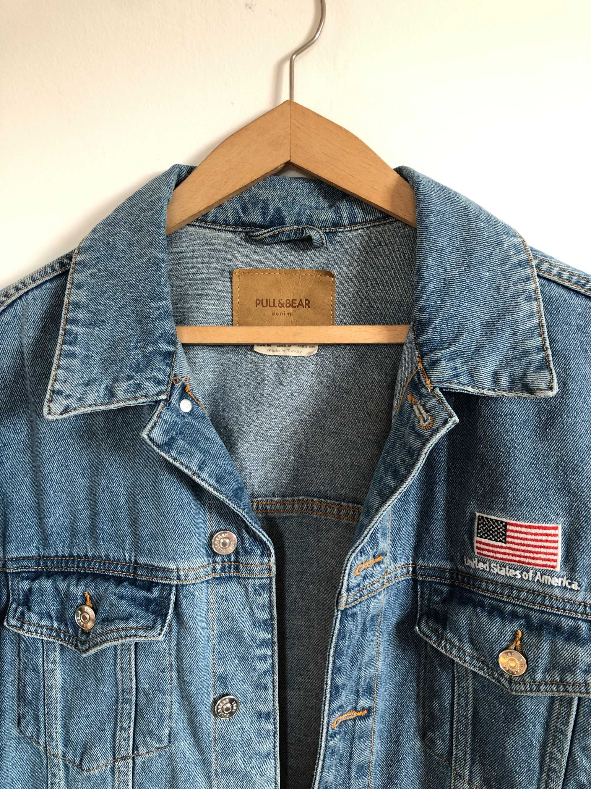 Kurtka jeansowa katana Pull&Bear denim NASA m jeans USA