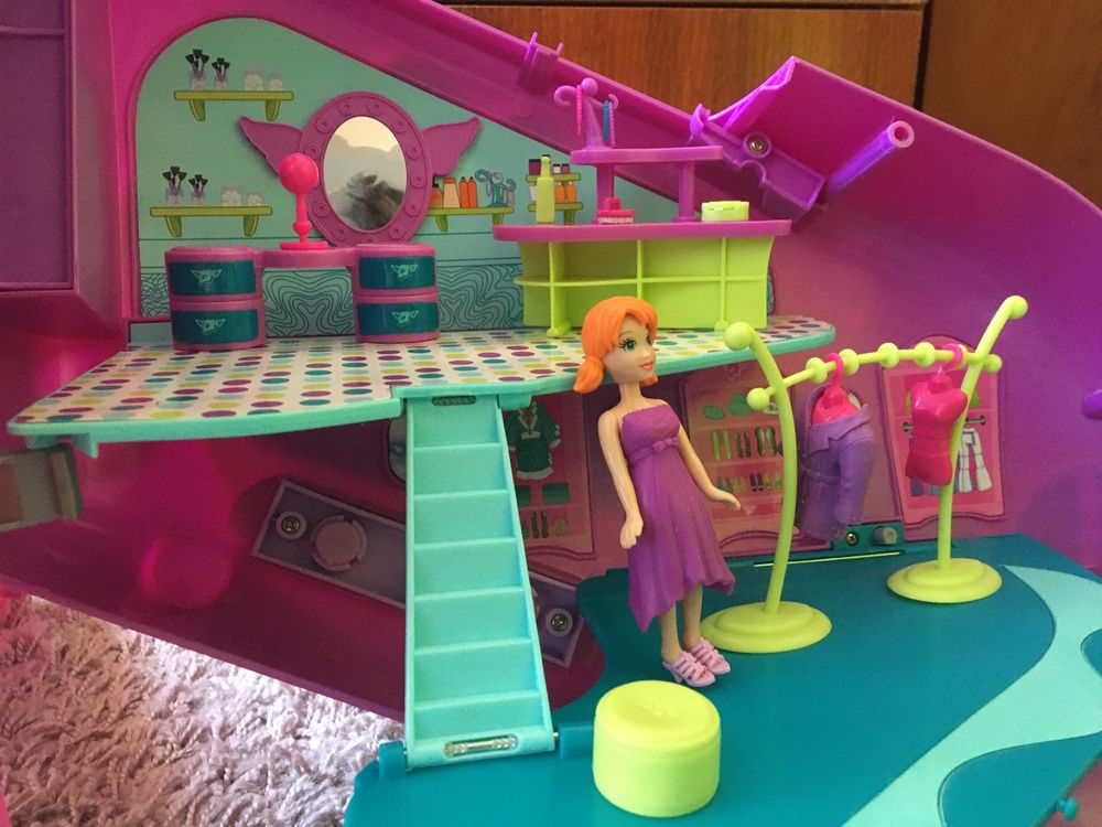 Avião Polly Pocket (com acessórios e bonecas)