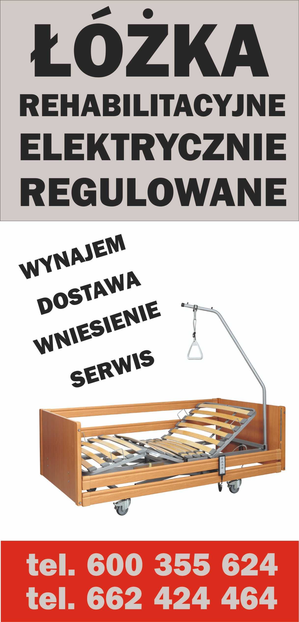 wynajem łóżko rehabilitacyjne elekt regulowane i podnoszone 120 zł/m-c