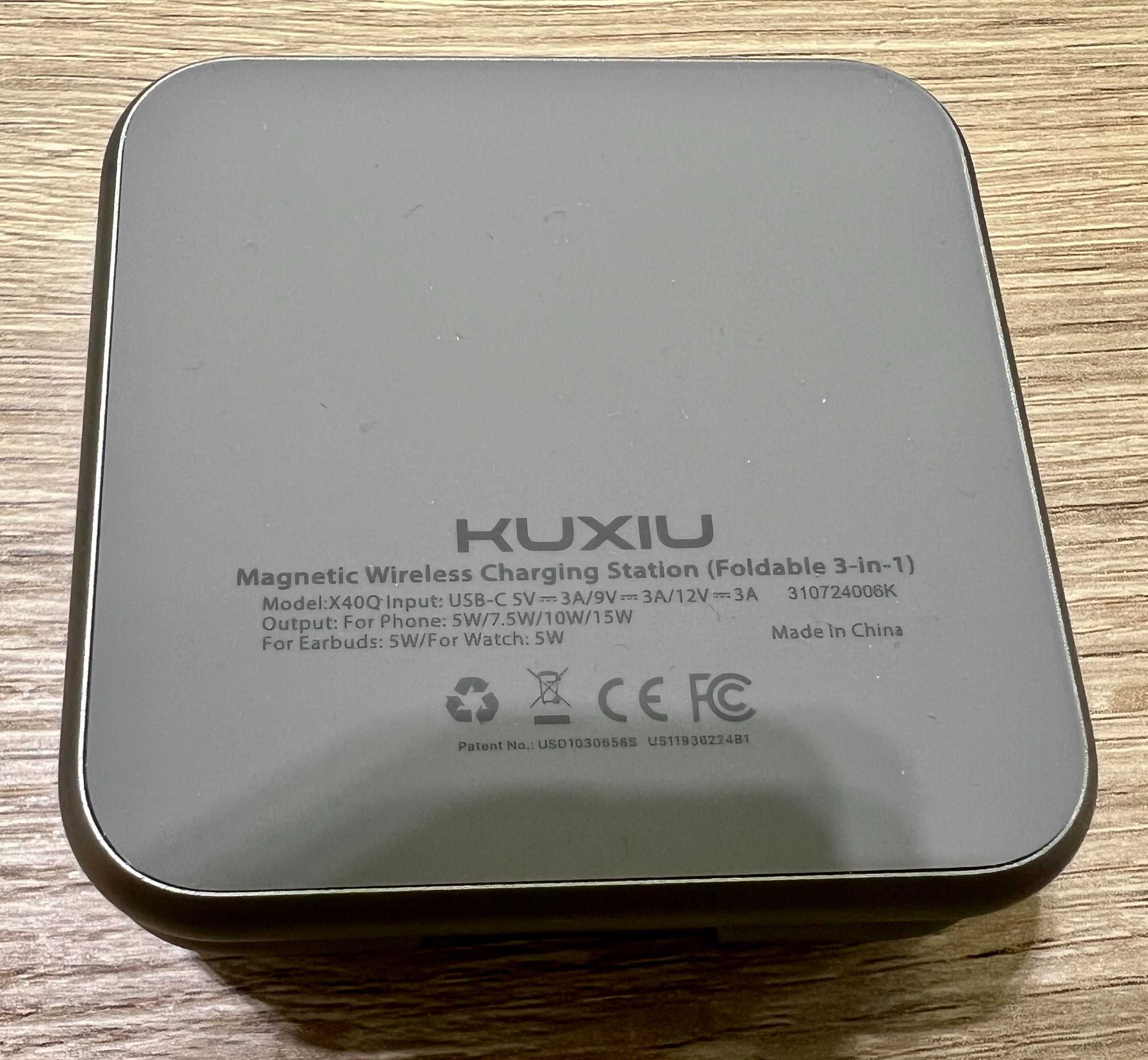 Ładowarka KUXIU X40Q 3w1 MagSafe Qi2 – Szara