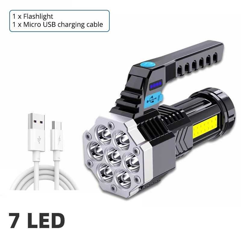 Potężna latarka LED Shustar S-141, 1000lm, 2600mAh (ciepłe światło)