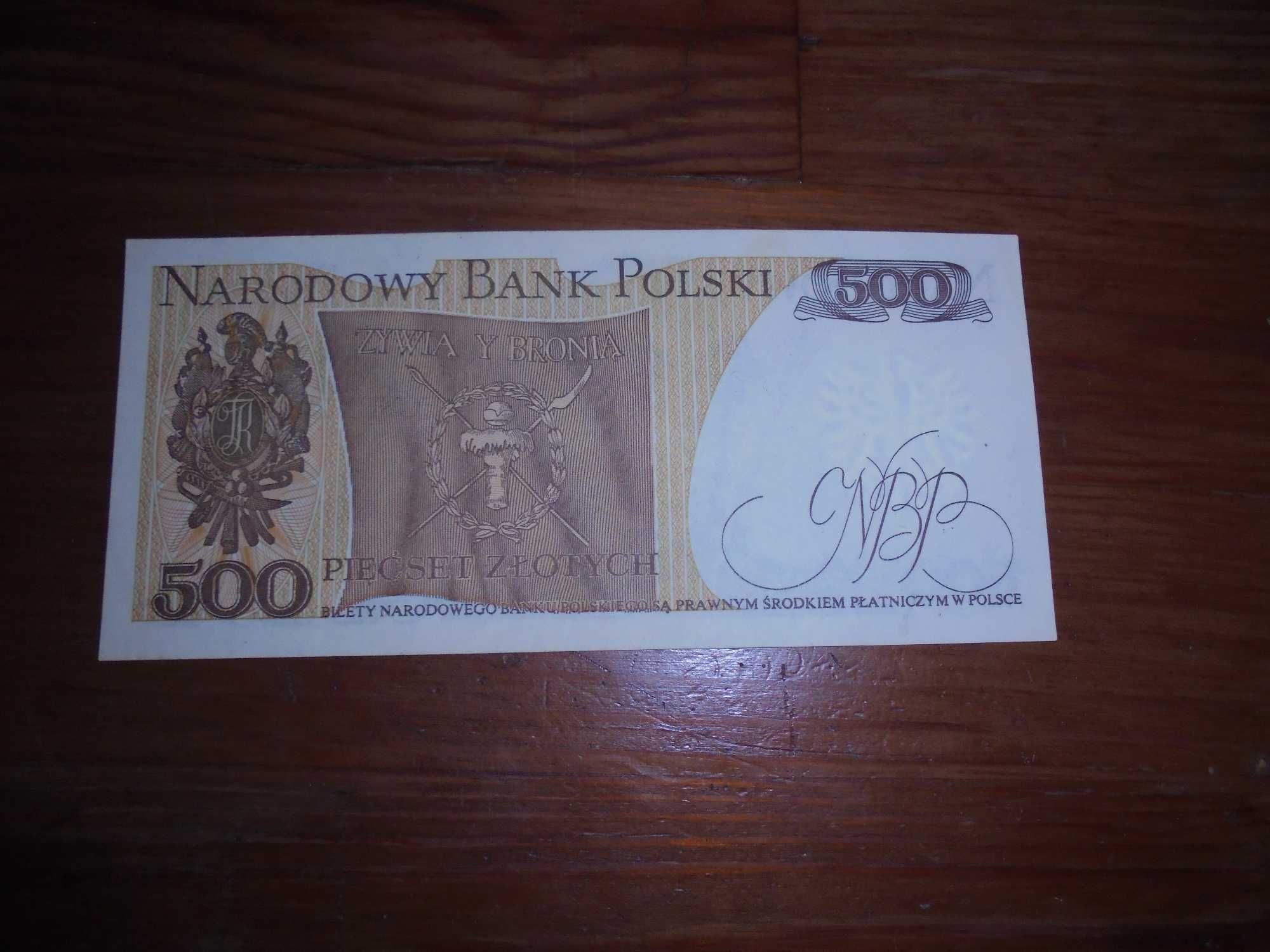 banknot polski 500 złotych 1982 seria GA [b285]