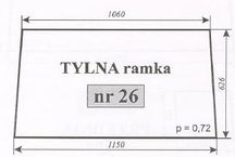 Szyba tylna Ursus 1604 , 1201 Typ 1204 Kunów, C-385 stary typ ACX170i