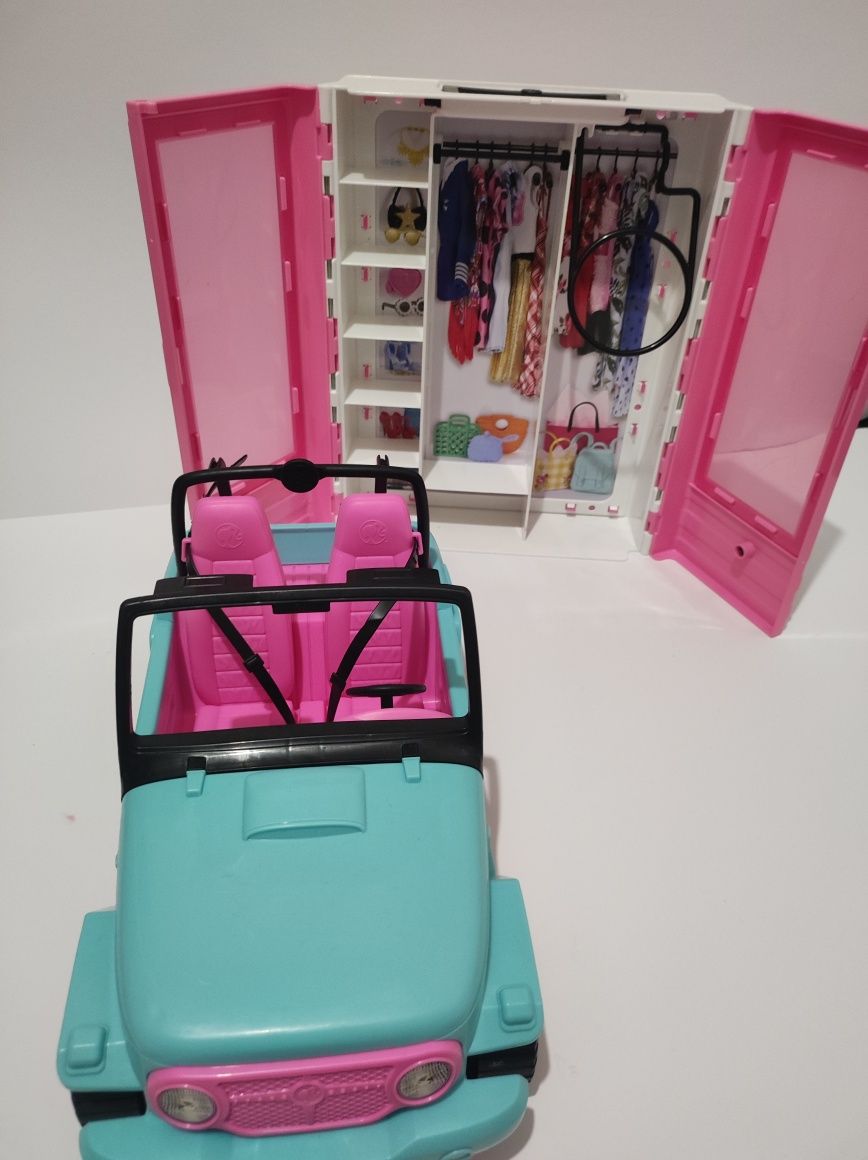 Szafa Barbie + auto plażowe Barbie