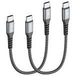 Sunguy Kabel Usb-C 15 Cm 60 W, Szybkie Ładowanie, 2 Sztuki