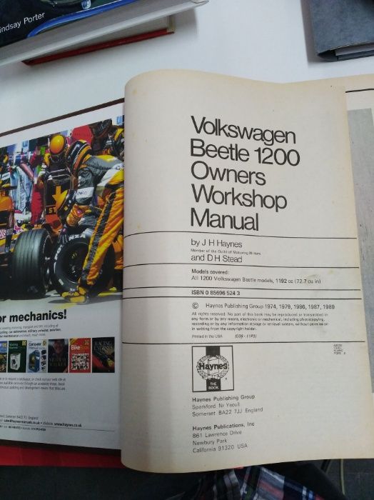 Livro de Restauro VW 1200