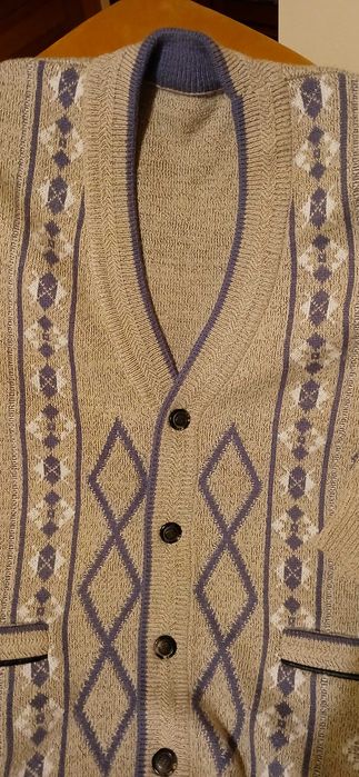 sweter rozpinany, męski typu kardigan