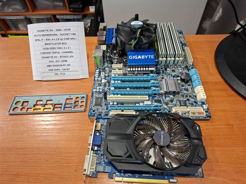 Płyta Główna GA I7 serwer + RAM + VGA