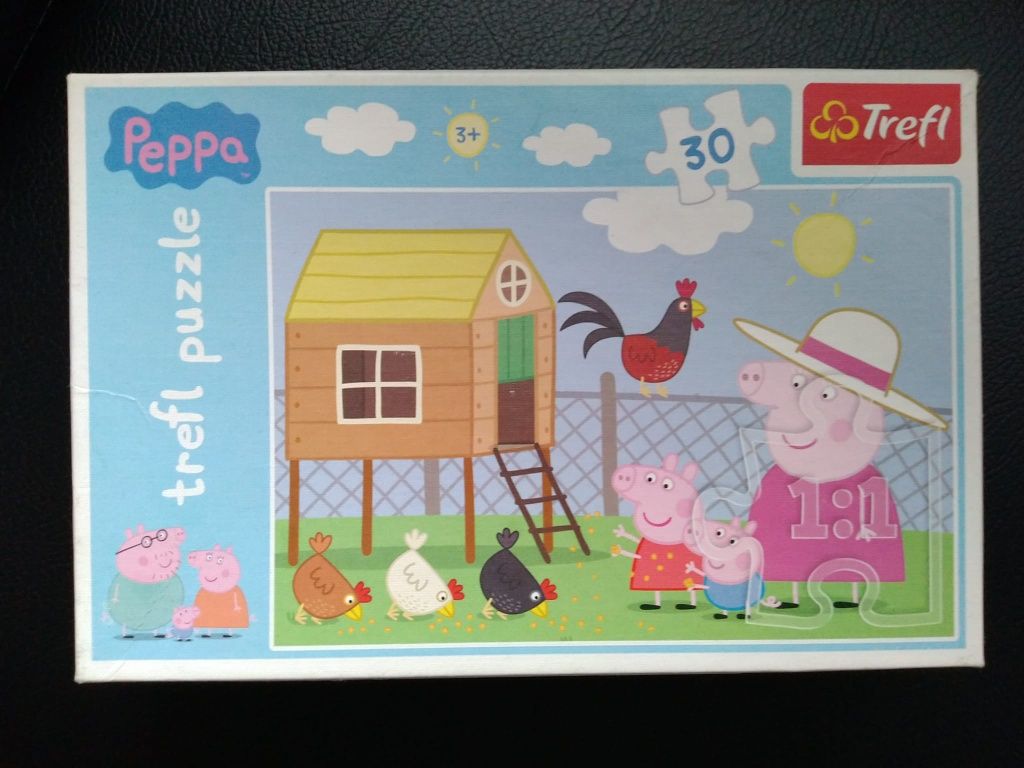 Puzzle Trefl 30el. Świnka  Peppa + domino obrazkowe Klex