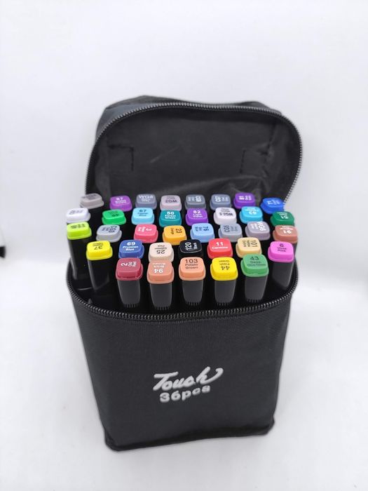 Набор маркеров для скетчинга 36шт. Двухсторонние Скетч-маркеры