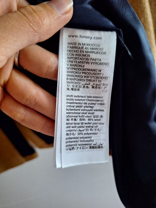 Nowy z metką brązowy płaszcz męski Tommy Hilfiger