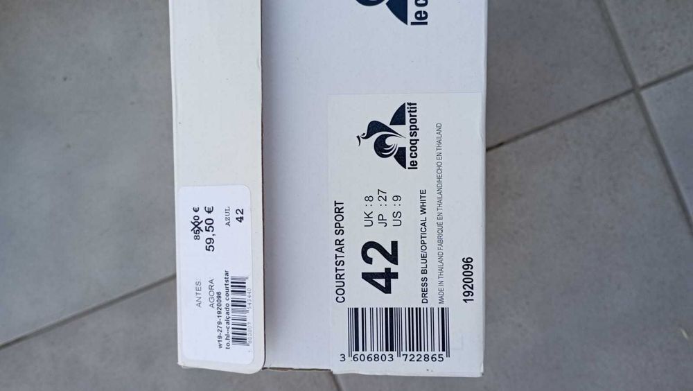 Sapatilhas Le Coq Sportif 42 Caixa Original