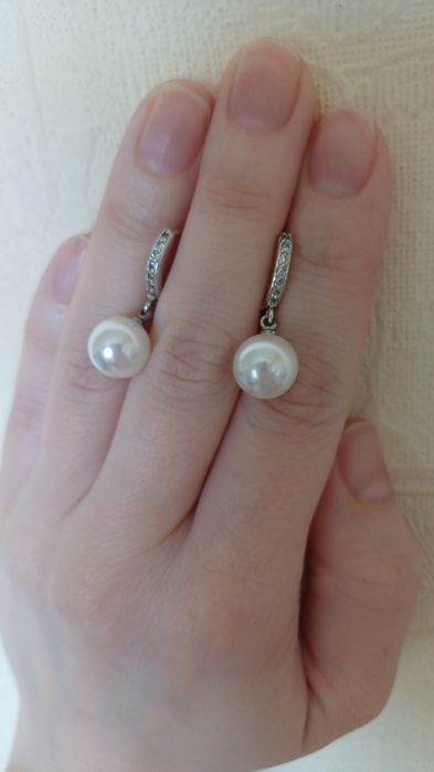 Набір брендових прикрас з перлинами