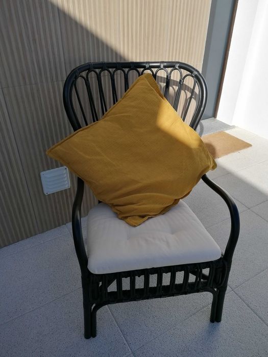 cadeirão bambu preto