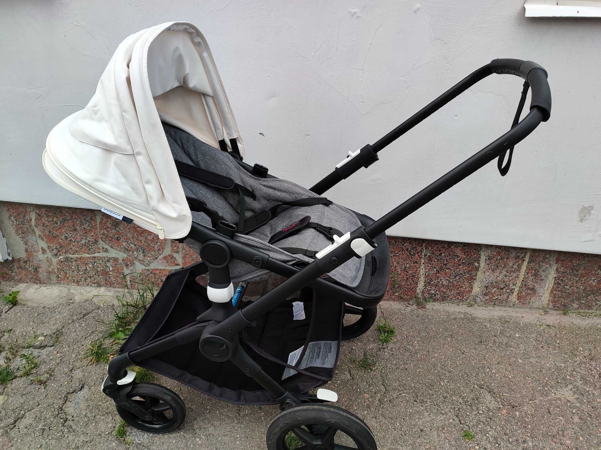 Коляска Bugaboo Fox 2, Black, Grey melange  футмуф візочок