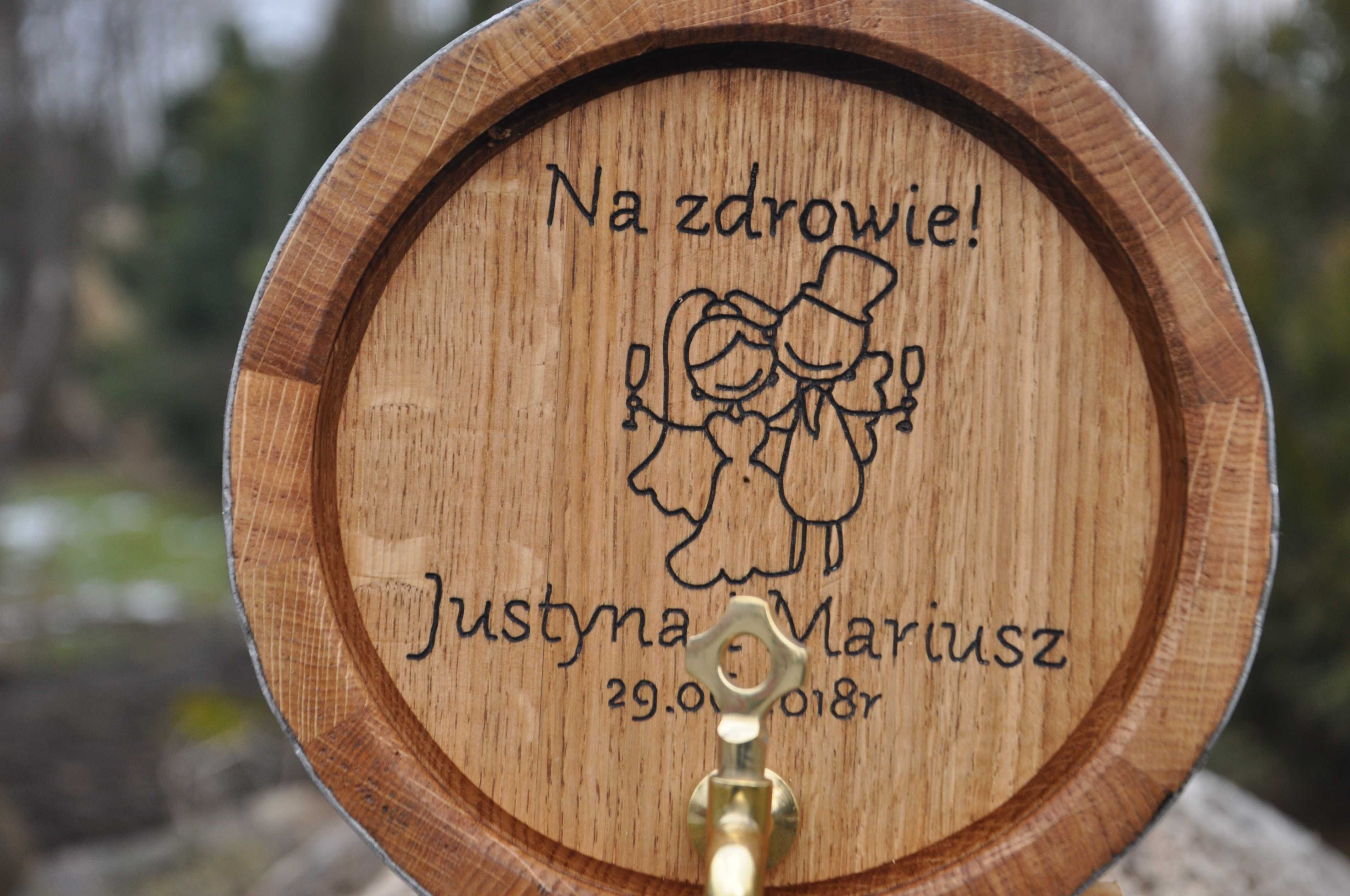 Dębowa Beczka Weselna – Idealna na Wiejski Stół pojemności do 3 do 20L