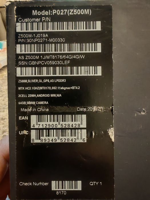 ASUS ZenPad 3S 10 на запчасті