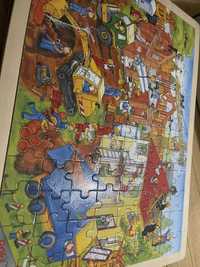 Goki puzzle drewniane plac budowy