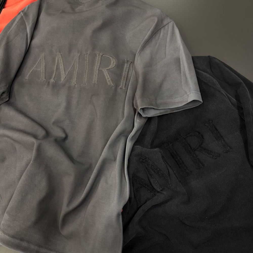AMIRI футболка оверсайз мужская унисекс желтая красная серая винтажная
