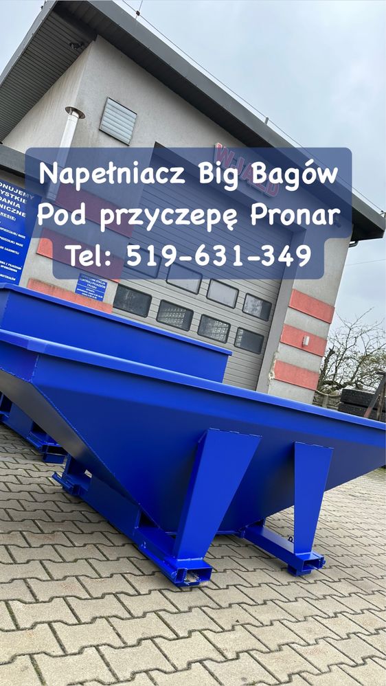 Napełniacz warzyw do Bigbagów Zsyp Zasobnik Kosz przyjęciowy