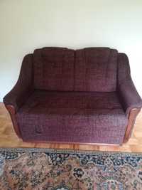 Sofa rozkładana brązowa