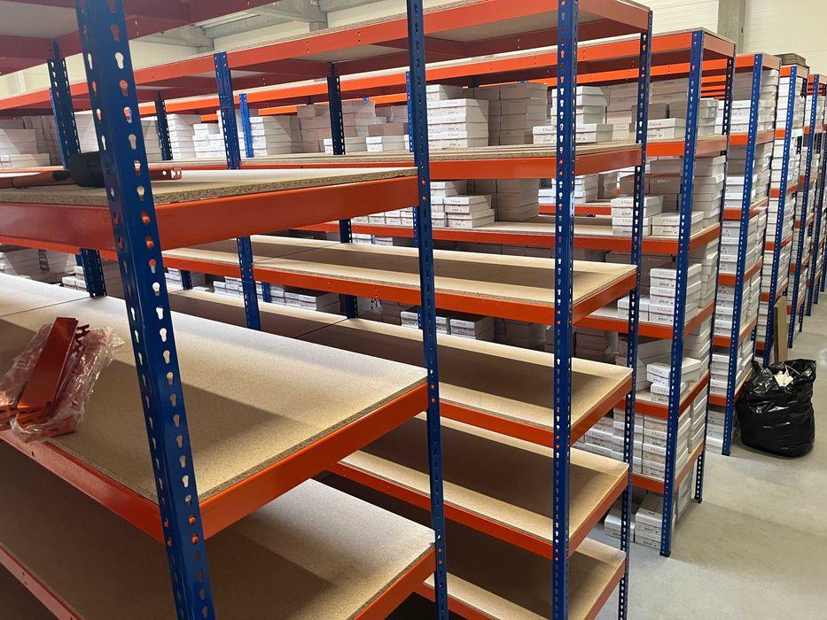 DUŻY Regał Magazynowy Metalowy Mocny Stabilny Trwały Atest Gwarancja