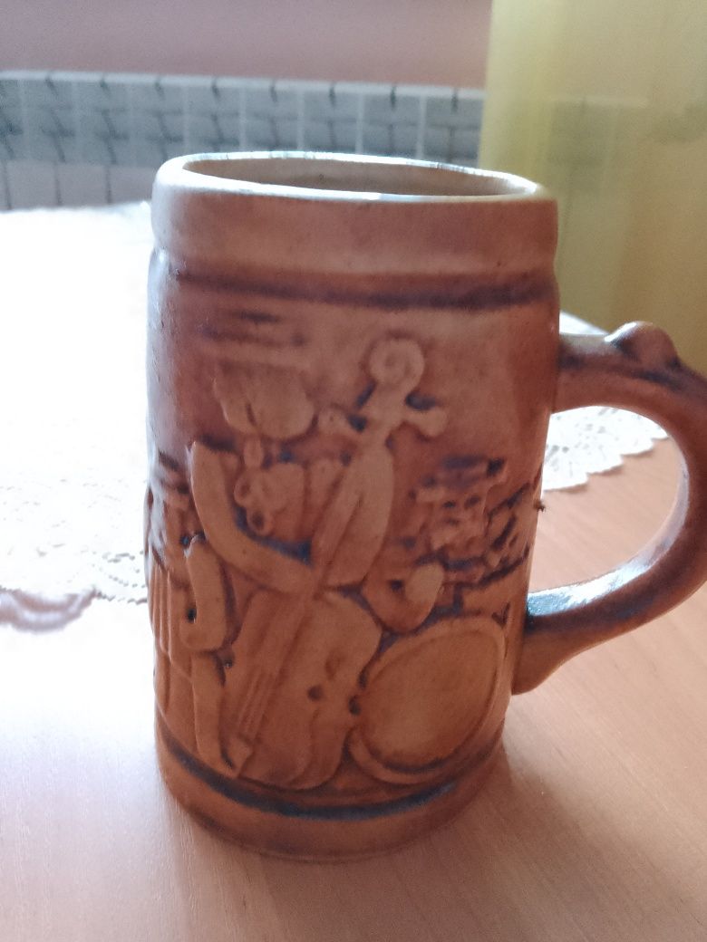 Kubek duży PRL z uchem