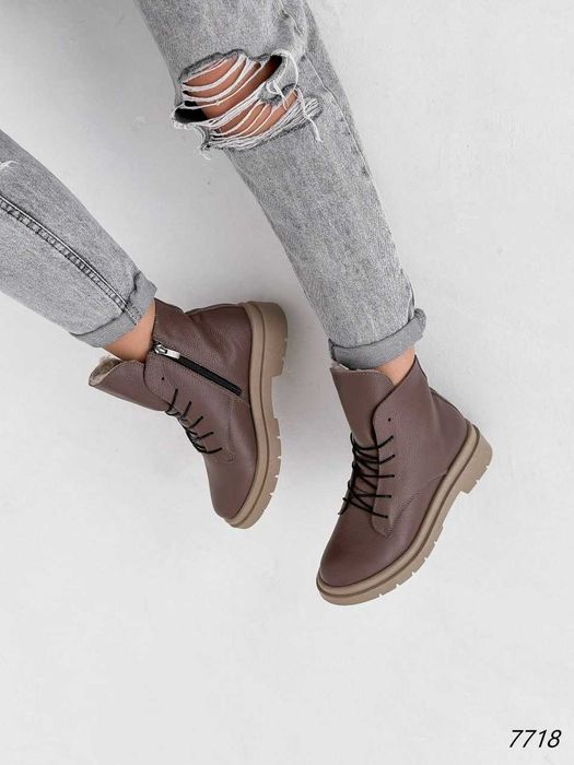 Жіночі зимові черевики з натуральної шкіри. Нові!