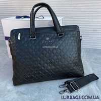 Мужской стилтный кожаный портфель Versace сумка