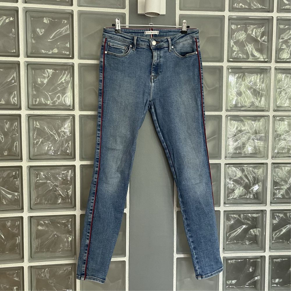 Jeansy Tommy Hilfiger z lampasem W29 L32