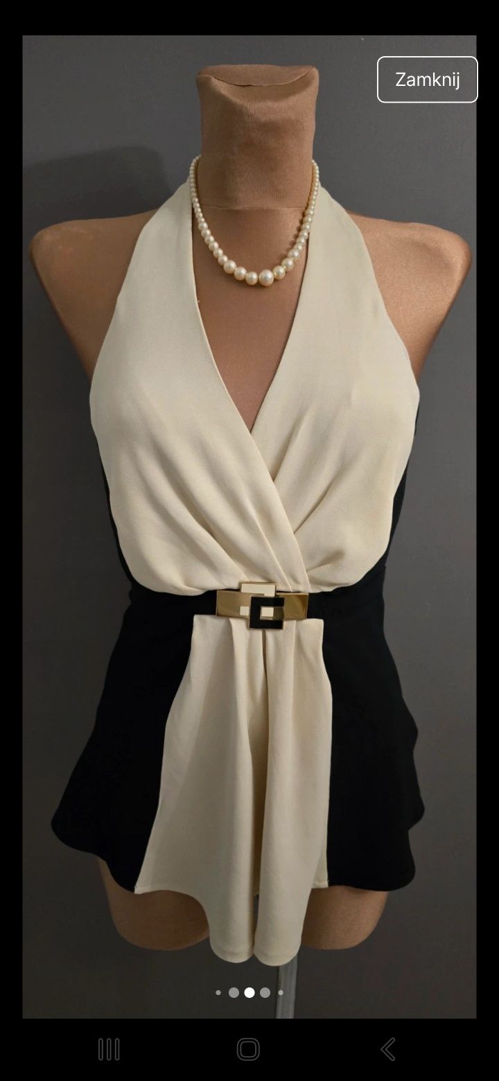 Bluzka top Elisabetta Franchi,  Celyn B włoski rozmiar 40 /xs-s