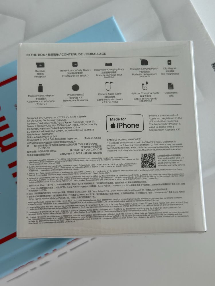 Dji mic mini microfone wireless selado new