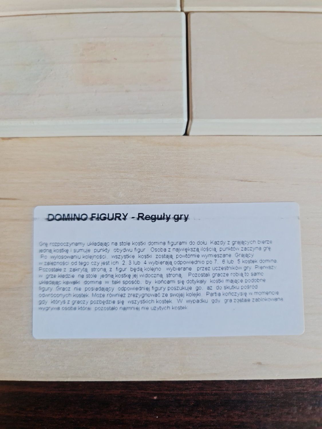 Domino drewniane figury Bajo zabawka edukacyjna