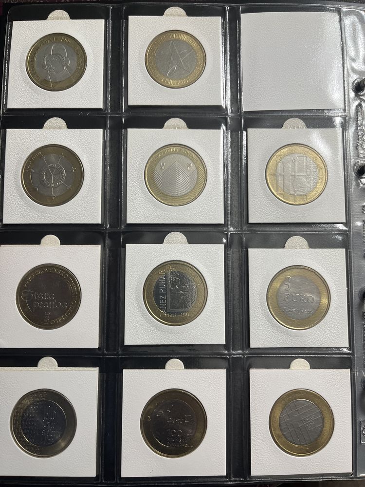 Coleção Completa Moedas 3 euro Eslovenia