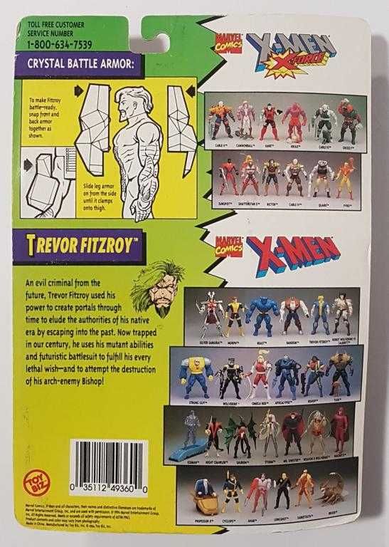Trevor Fitzroy / X-Men / 1994 Marvel, Toy Biz