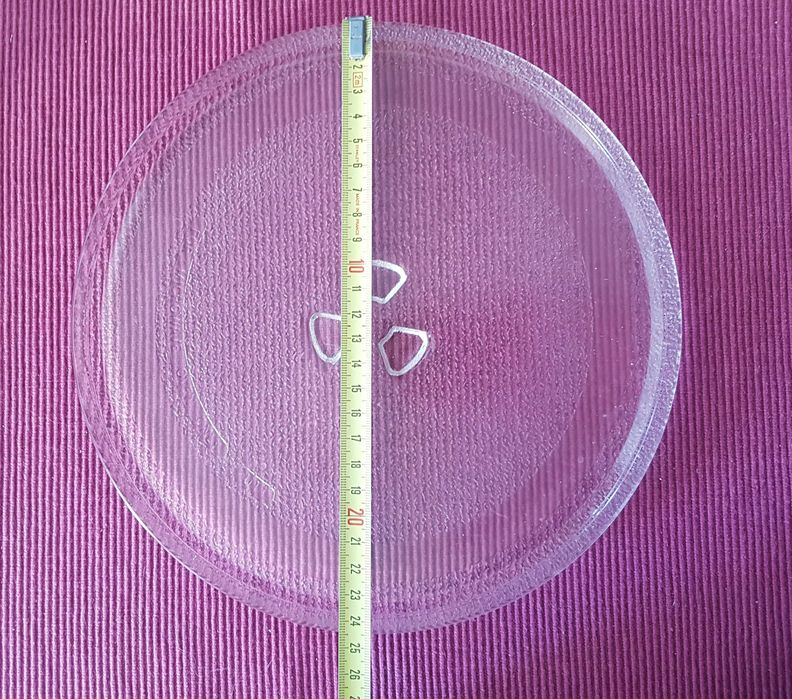 Talerz do kuchenki mikrofalowej, mikrofalówka, średnica 24,5 cm